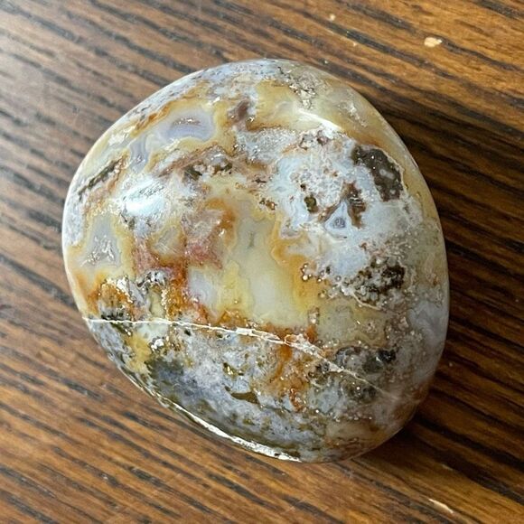 Ocean Jasper palm stone crystal white natural green brown druzy moss agate agati - Picture 3 of 9